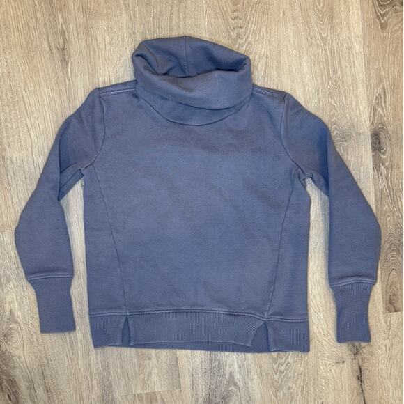 Athleta Funnel Neck Pullover Sweatshirt XXS Mauve Thumbhole Cozy Lounge Top - Picture 1 of 5